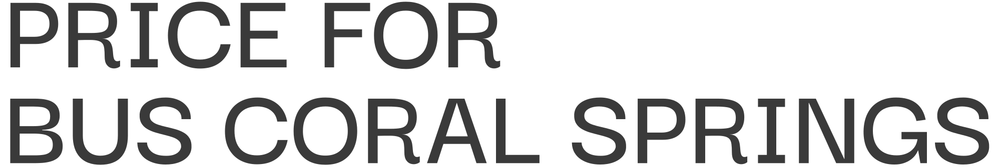 Price for Bus Coral Springs logo